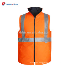 2018 100% Polyester Knitted Fabric Hi Vis Safety Road Workwear Reflective Tape Vests For Sale